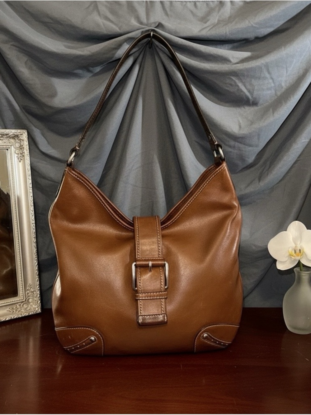 Michael kors leather shoulder bag